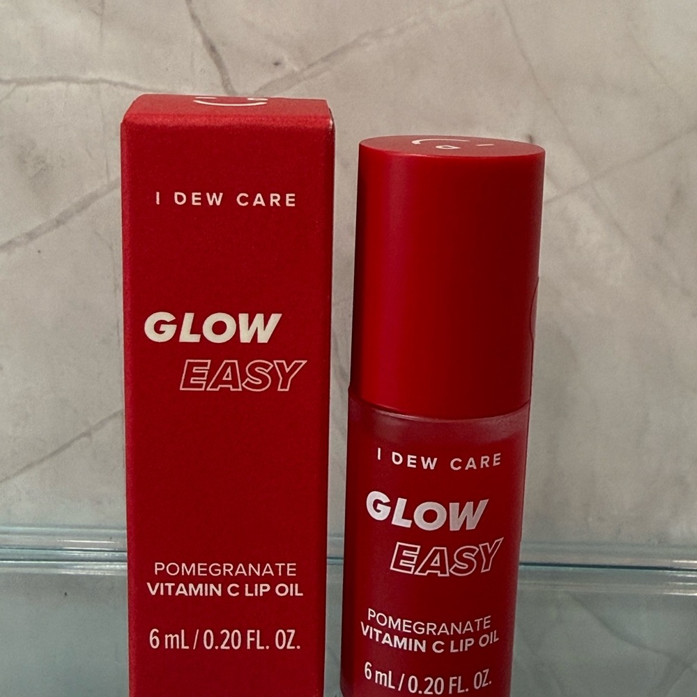 I Dew Care Glow Easy Pomegranate Lip Oil - Bold Red